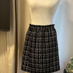 NWT On .34th Black and White Plaid Skirt
